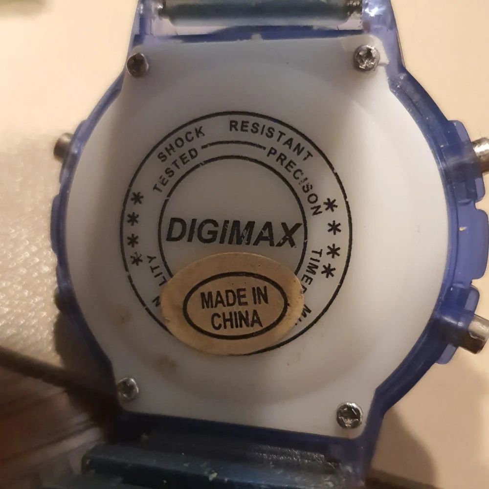 10/$20 Digimax Blue/White Digital Alarm Chrono Men's Watch